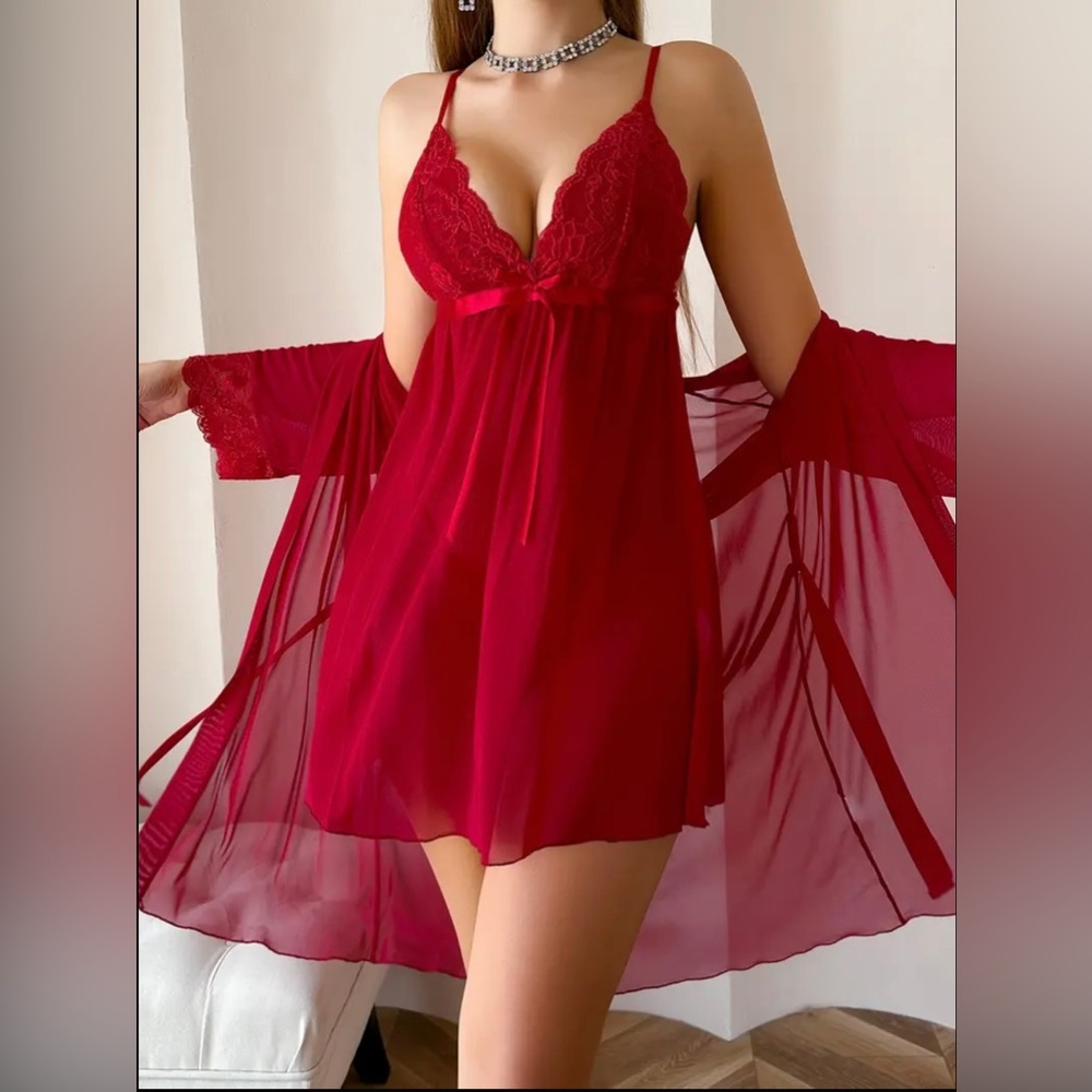 2PC Red Lingerie Set